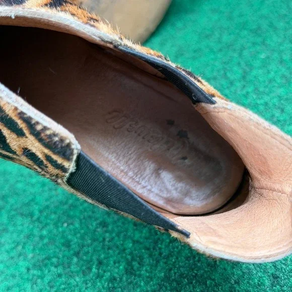 Madewell Leopard Calf Hair Chelsea Ankle Boot Pointed Toe Womens 8.5 E2241 - Picture 11 of 14